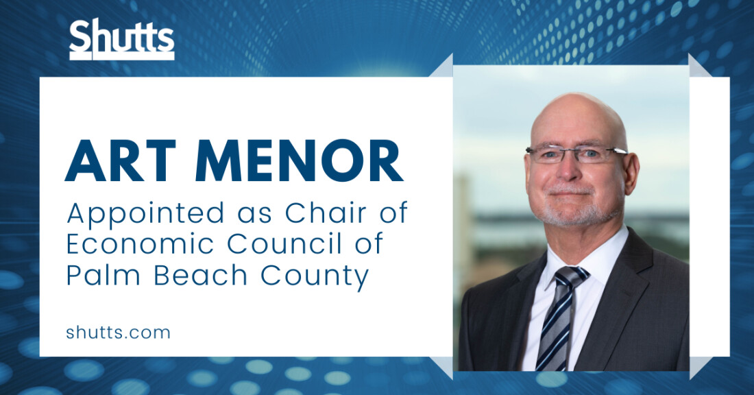 Art Menor Appointed as Chair for Economic Council
