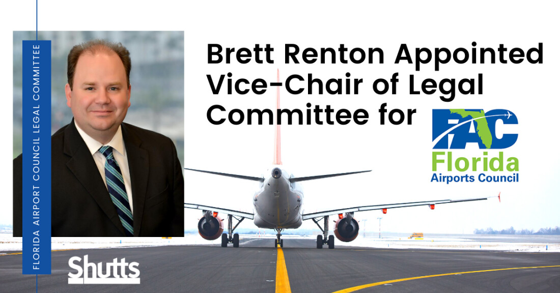 Brett Renton Appointed Vice-Chair of FAC Legal Committee