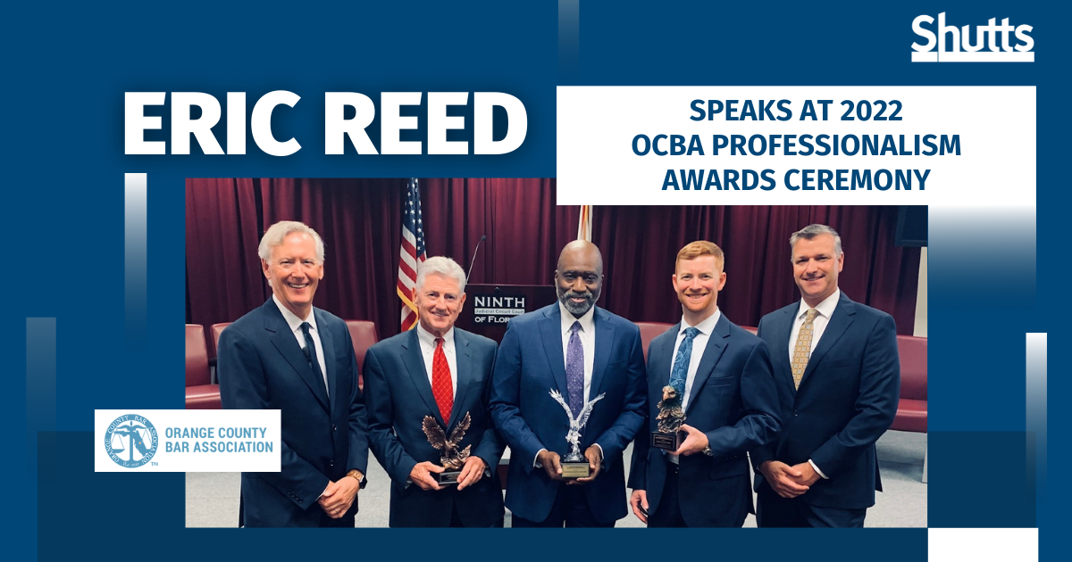 Eric Reed Speaks at 2022 OCBA Professionalism Awards Ceremony 