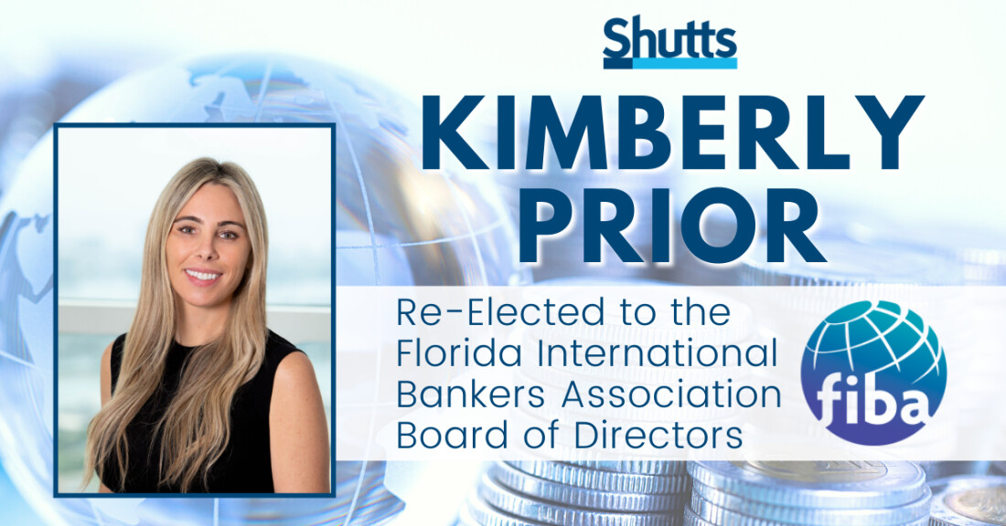 Kimberly Prior Re-Elected to the Florida International Bankers Association Board of Directors