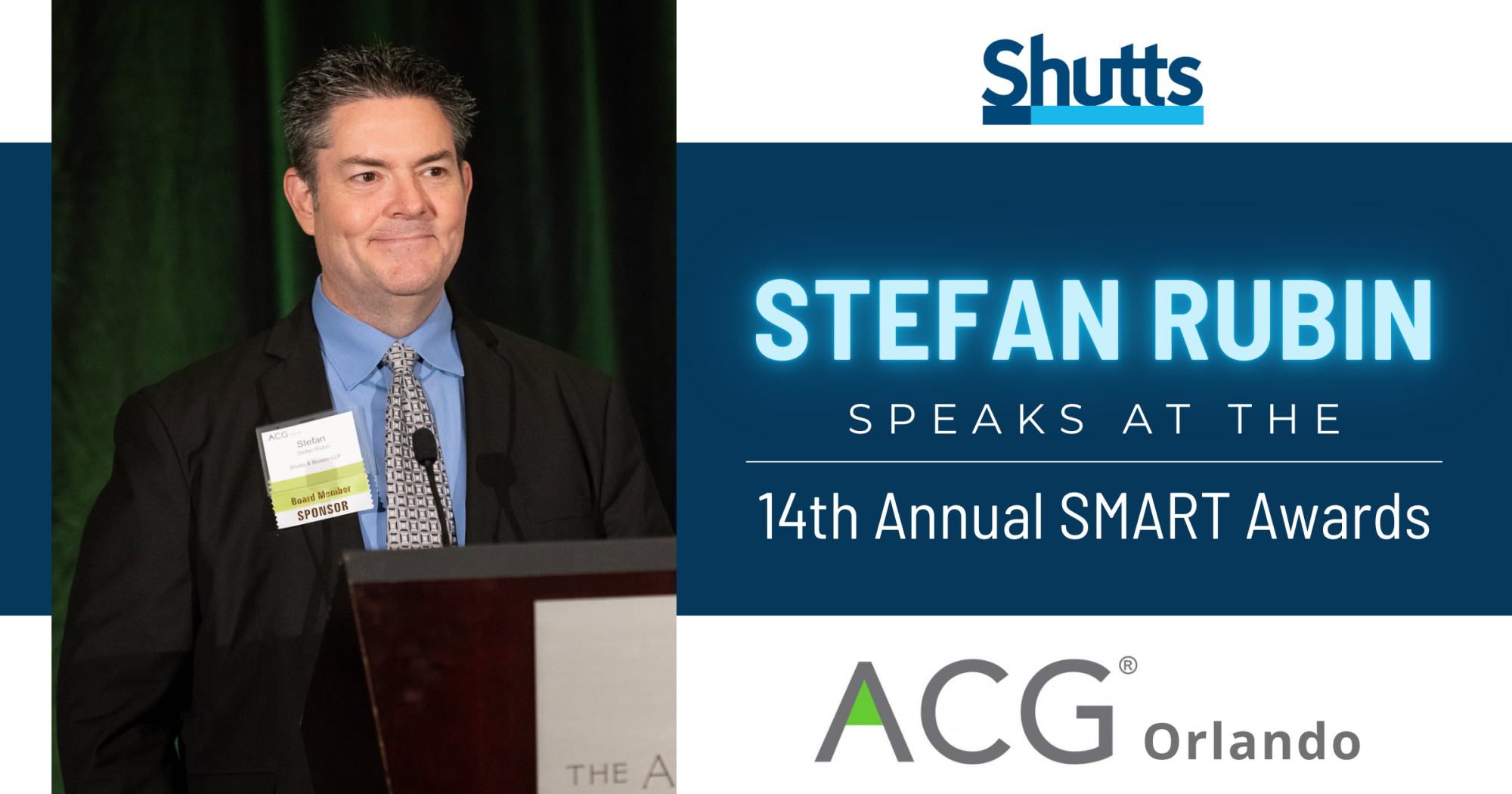 Stefan Rubin Speaks at the 14th Annual SMART Awards