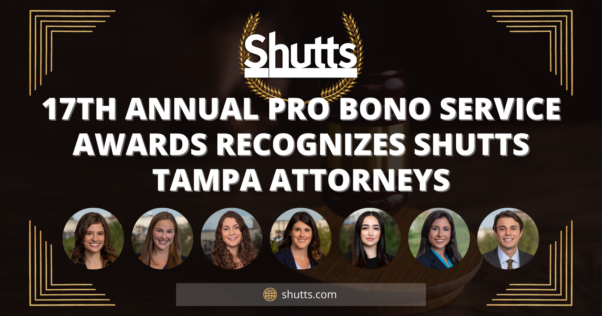 17th Annual Pro Bono Service Awards Recognizes Shutts Tampa Attorneys