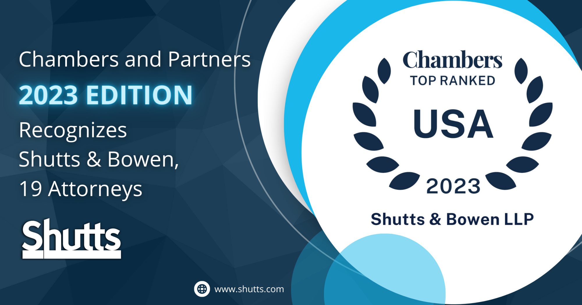 Chambers and Partners 2023 Edition Recognizes Shutts & Bowen, 19 Attorneys