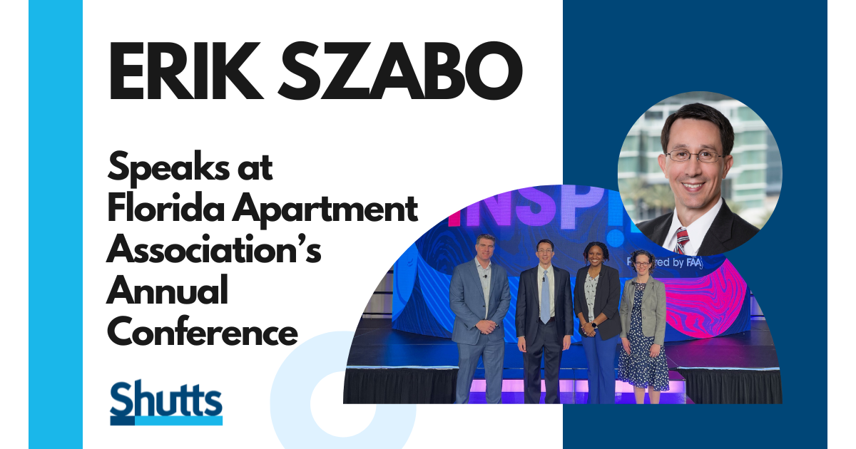 Erik Szabo Speaks at Florida Apartment Association’s Annual Conference