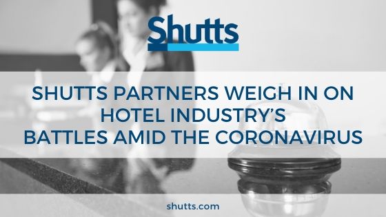 Meagher and Tachmes interviewed by Law360 on hospitality industry