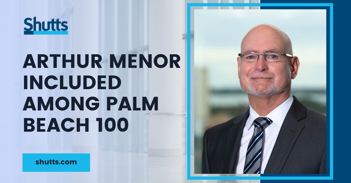 Arthur Menor Selected to Palm Beach 100 2022