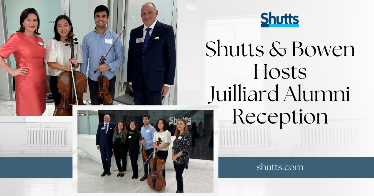 Shutts & Bowen Hosts Juilliard Alumni Reception