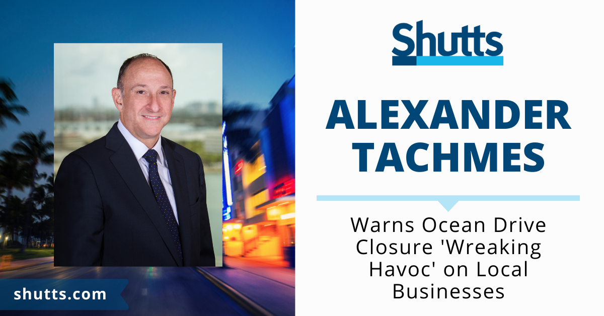Alexander Tachmes Warns Ocean Drive Closure ‘Wreaking Havoc’ on Local Businesses