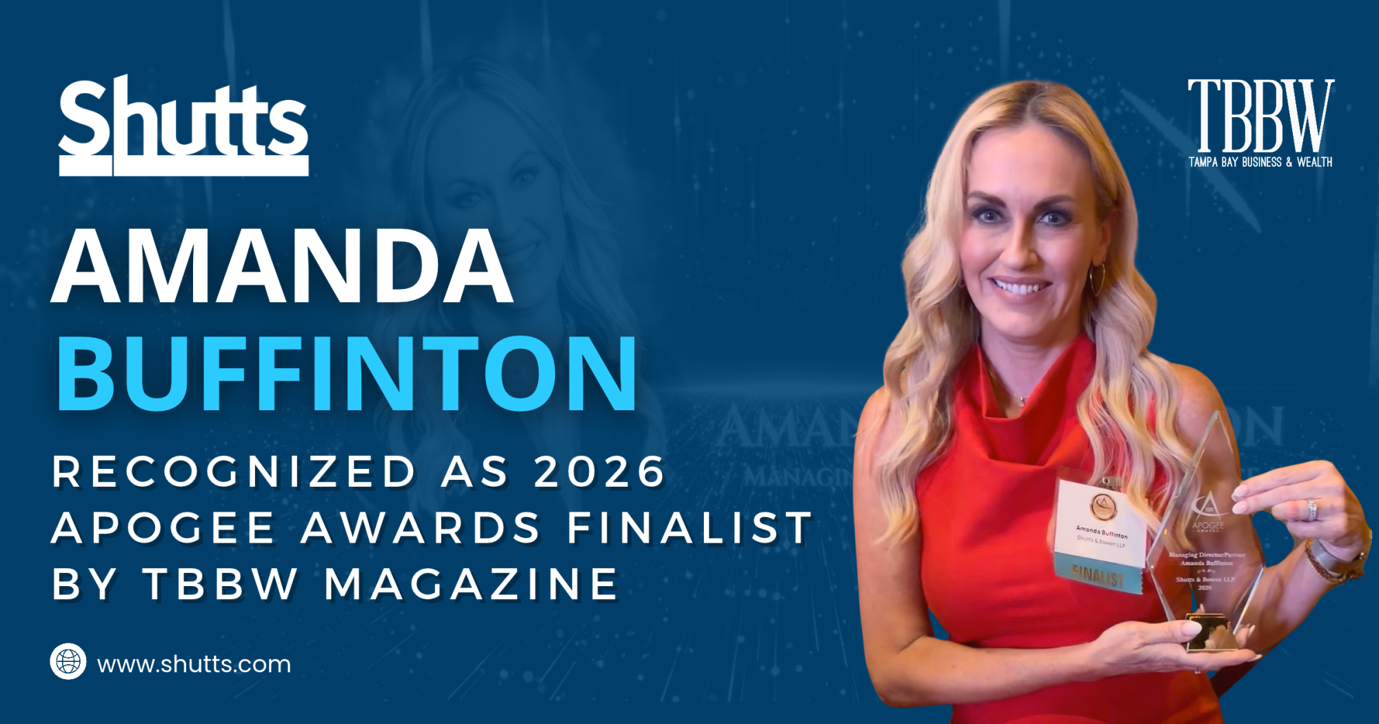 Amanda Buffinton Recognized as 2026 Apogee Awards Finalist by TBBW Magazine