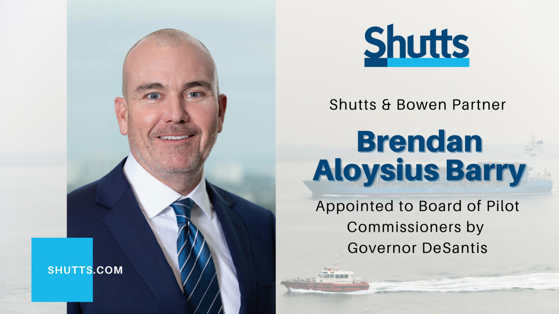 Brendan Barry appointed by Gov. DeSantis to Board of Pilot Commissioners