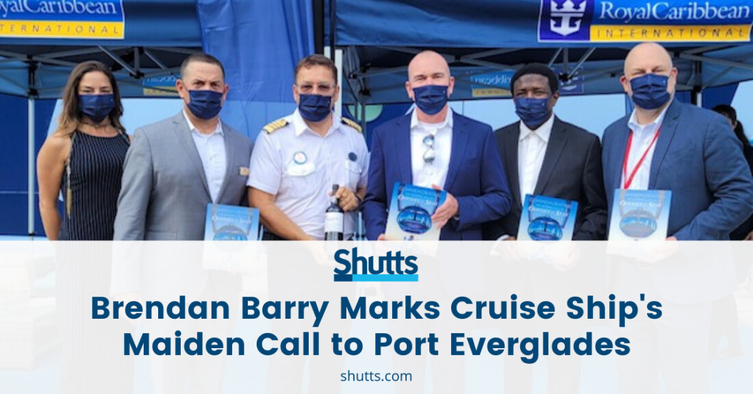 Brendan Barry Marks Cruise Ship’s Maiden Call to Port Everglades