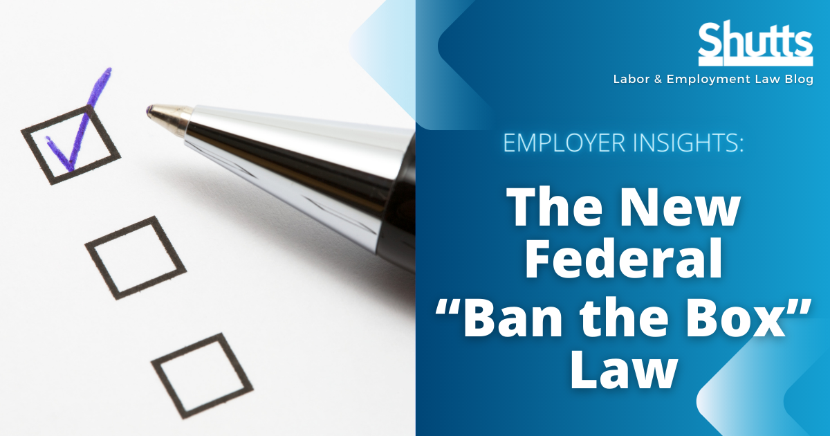 The New Federal “Ban the Box” Law