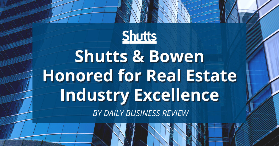 Shutts & Bowen Recognized in DBR Best Of