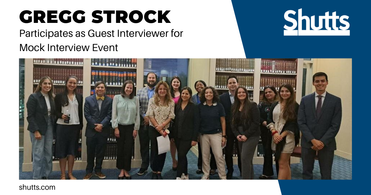 Gregg Strock Participates as Guest Interviewer for Mock Interview Event