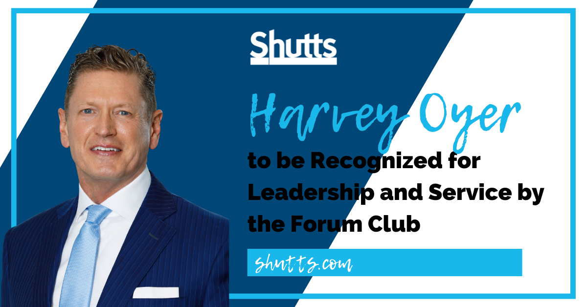 Harvey Oyer to be recognized for leadership and service by the Forum Club