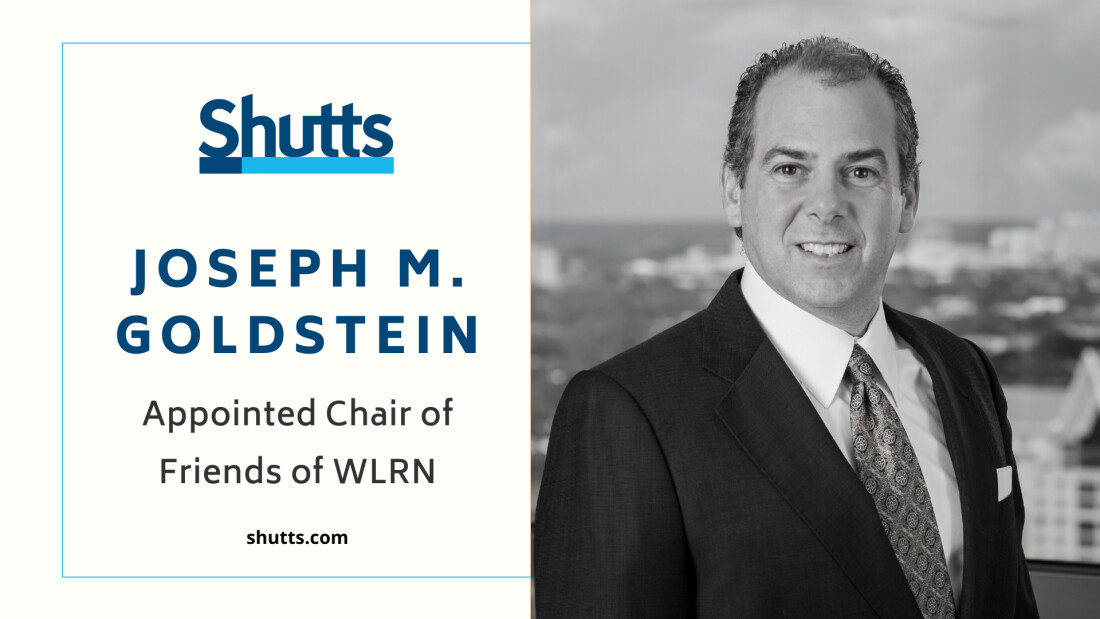 Joseph Goldstein becomes Chair of Friends of WLRN