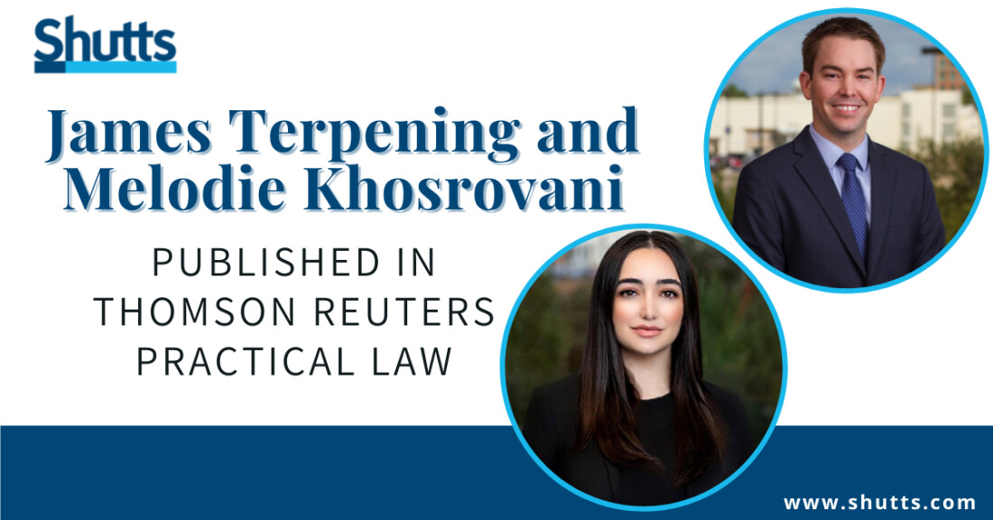 James Terpening and Melodie Khosrovani Published in Thomson Reuters Practical Law