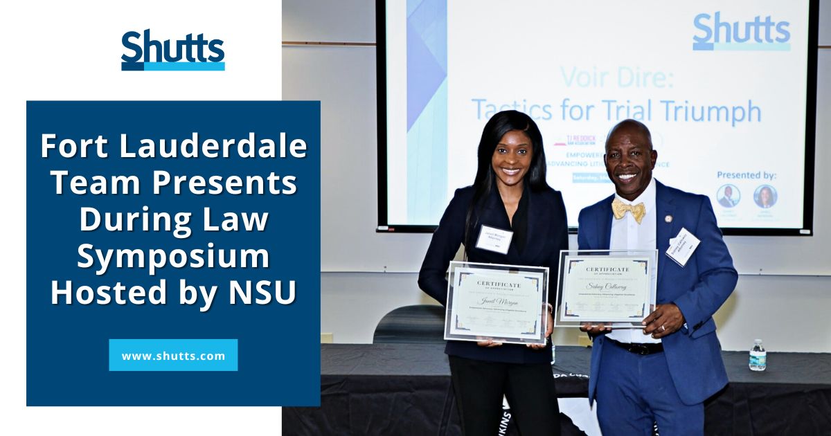 Fort Lauderdale Team Presents During Law Symposium Hosted by NSU