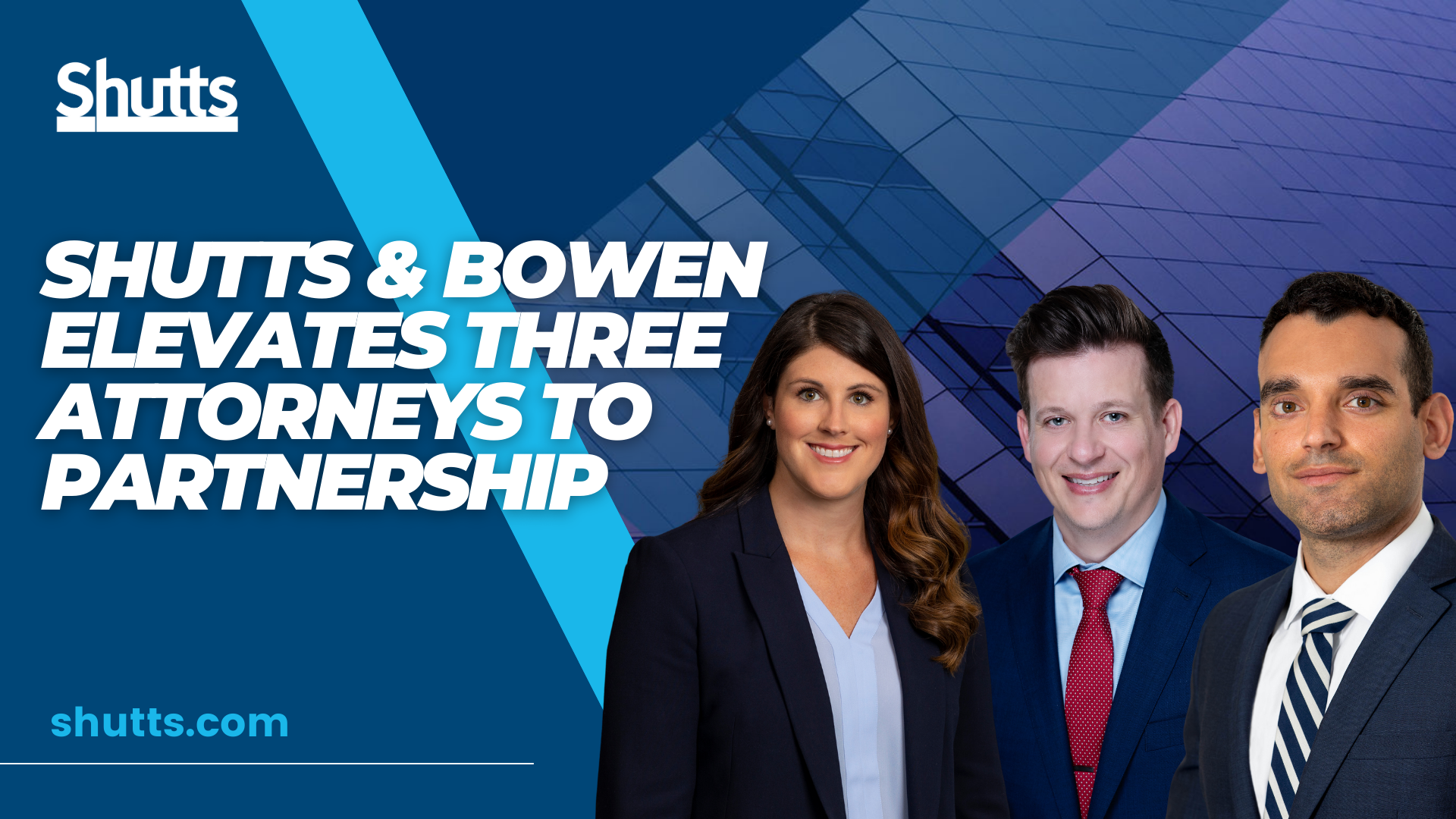 Shutts & Bowen Elevates Three Attorneys to Partnership