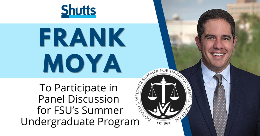 Frank Moya to Participate in Panel Discussion for FSU’s Summer Undergraduate Program