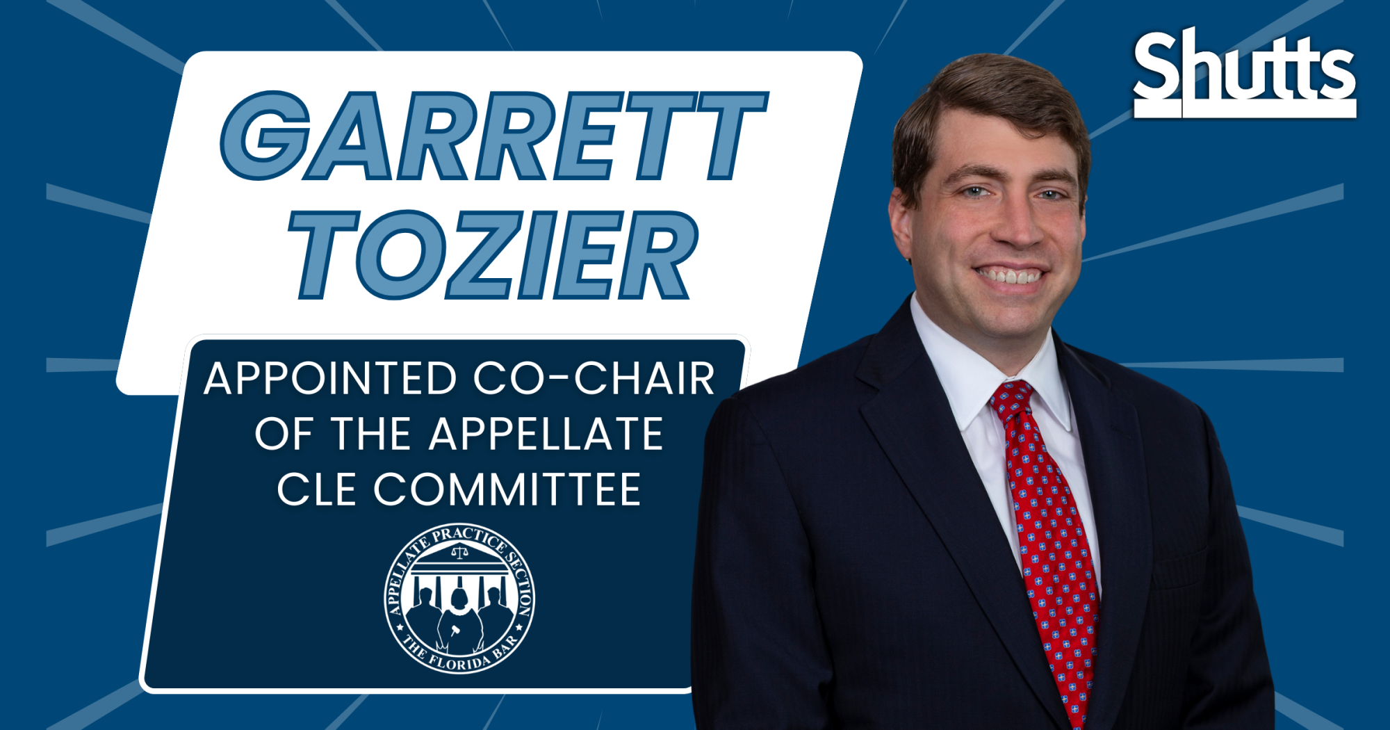 Garrett Tozier Appointed Co-Chair of the Appellate CLE Committee