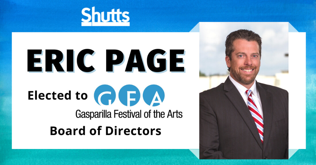 Eric Page Elected to Gasparilla Festival of the Arts Board of Directors