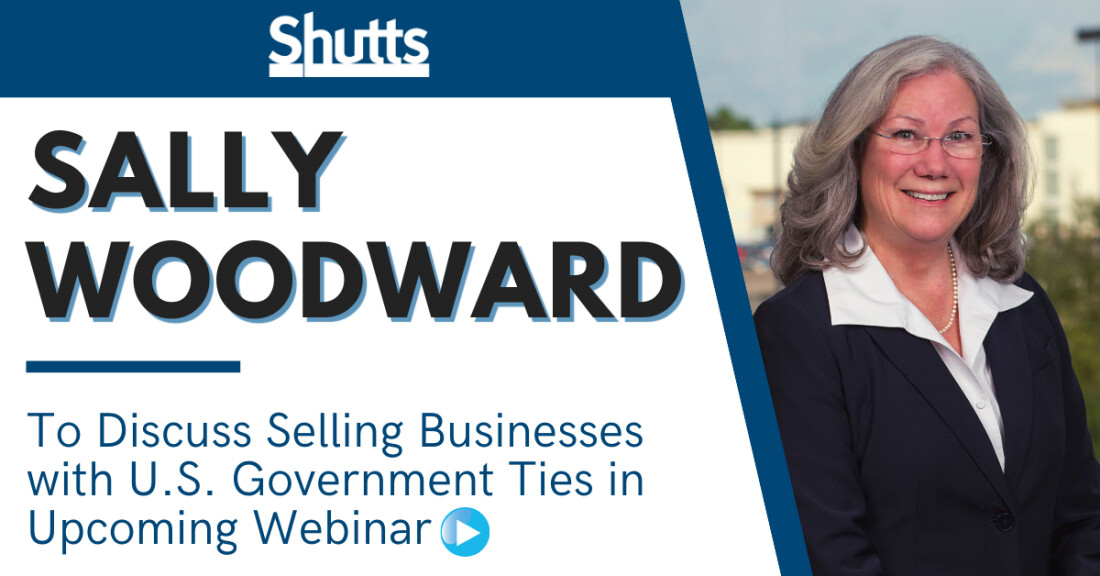 Sally Woodward To Discuss Selling Businesses with U.S. Government Ties in Upcoming Webinar