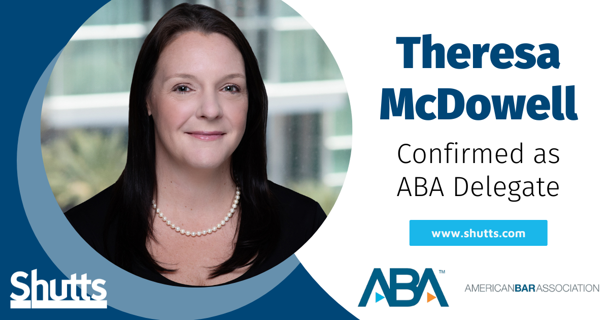 Theresa McDowell Confirmed as ABA Delegate