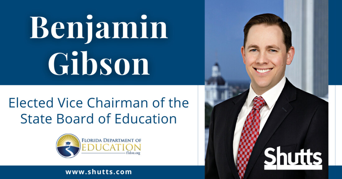Benjamin Gibson Elected Vice Chairman of the State Board of Education