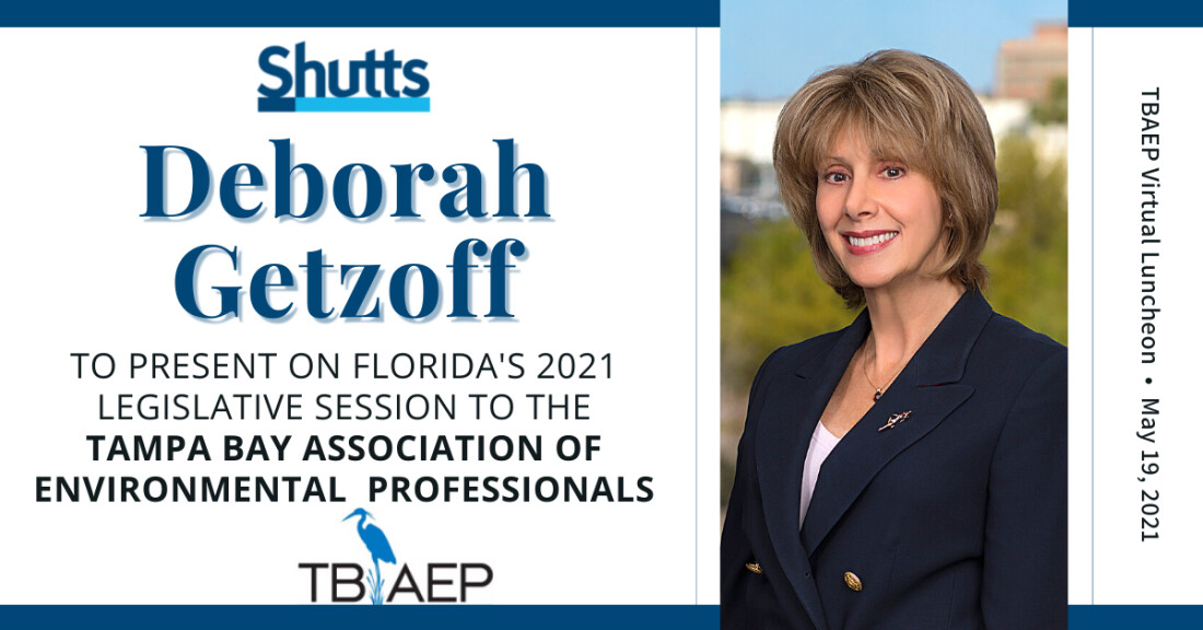 Deborah Getzoff to Present to the Tampa Bay Association of Environmental Professionals