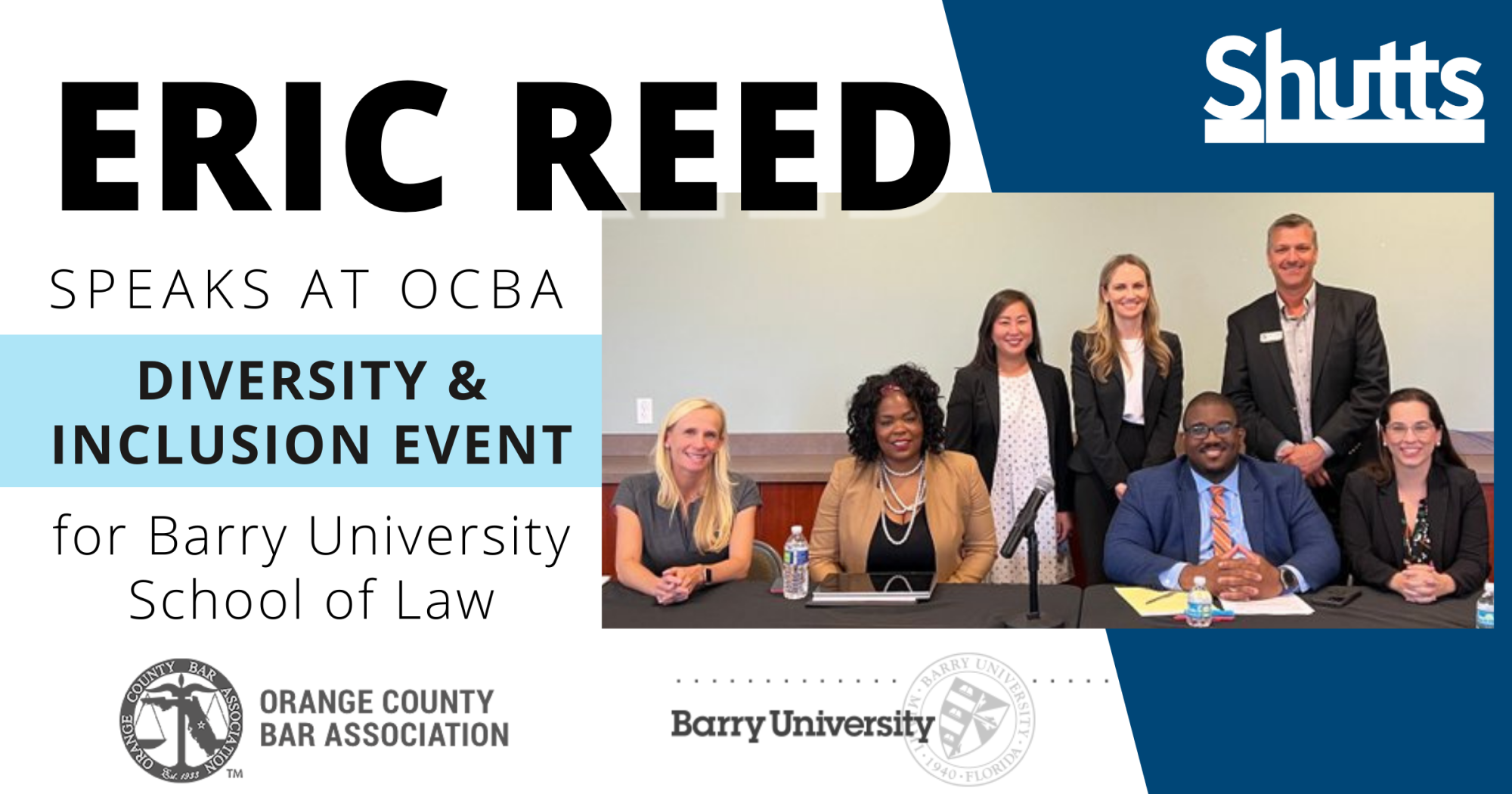 Eric Reed Speaks at OCBA Diversity & Inclusion Event for Barry University School of Law