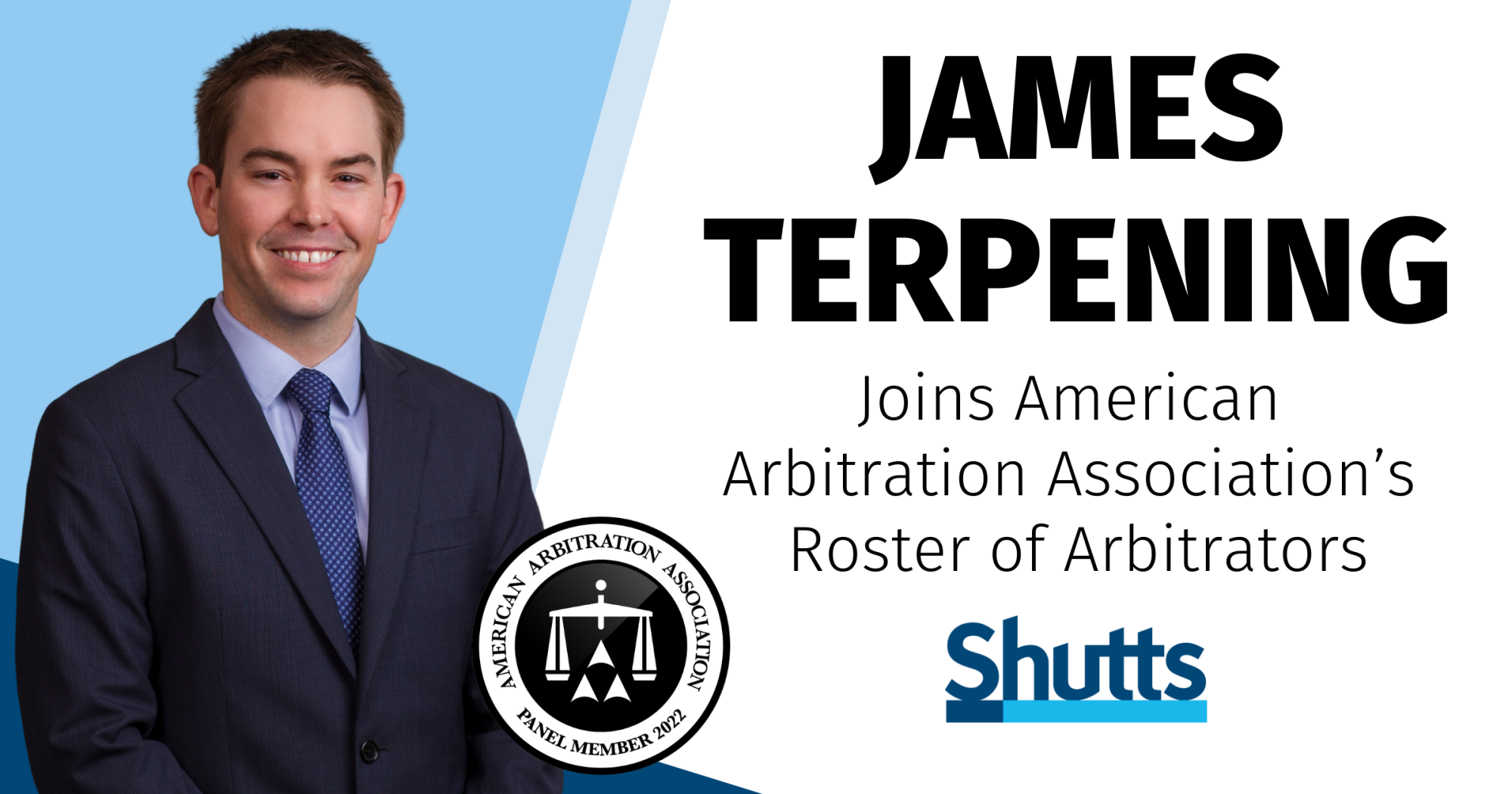James Terpening Joins American Arbitration Association’s Roster of Arbitrators