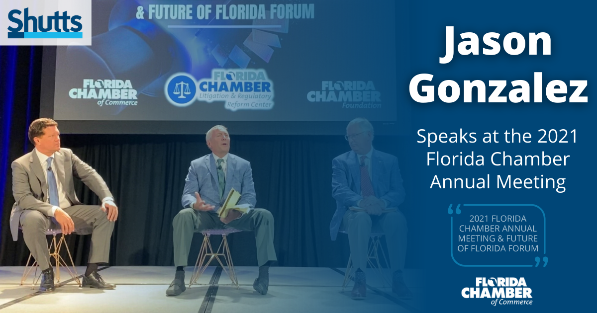 Jason Gonzalez Speaks at the 2021 Florida Chamber Annual Meeting
