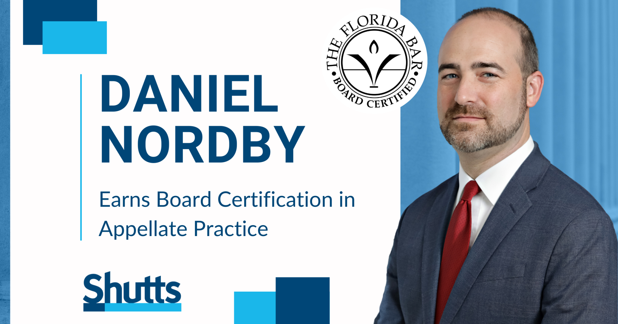 Daniel Nordby Earns Board Certification in Appellate Practice