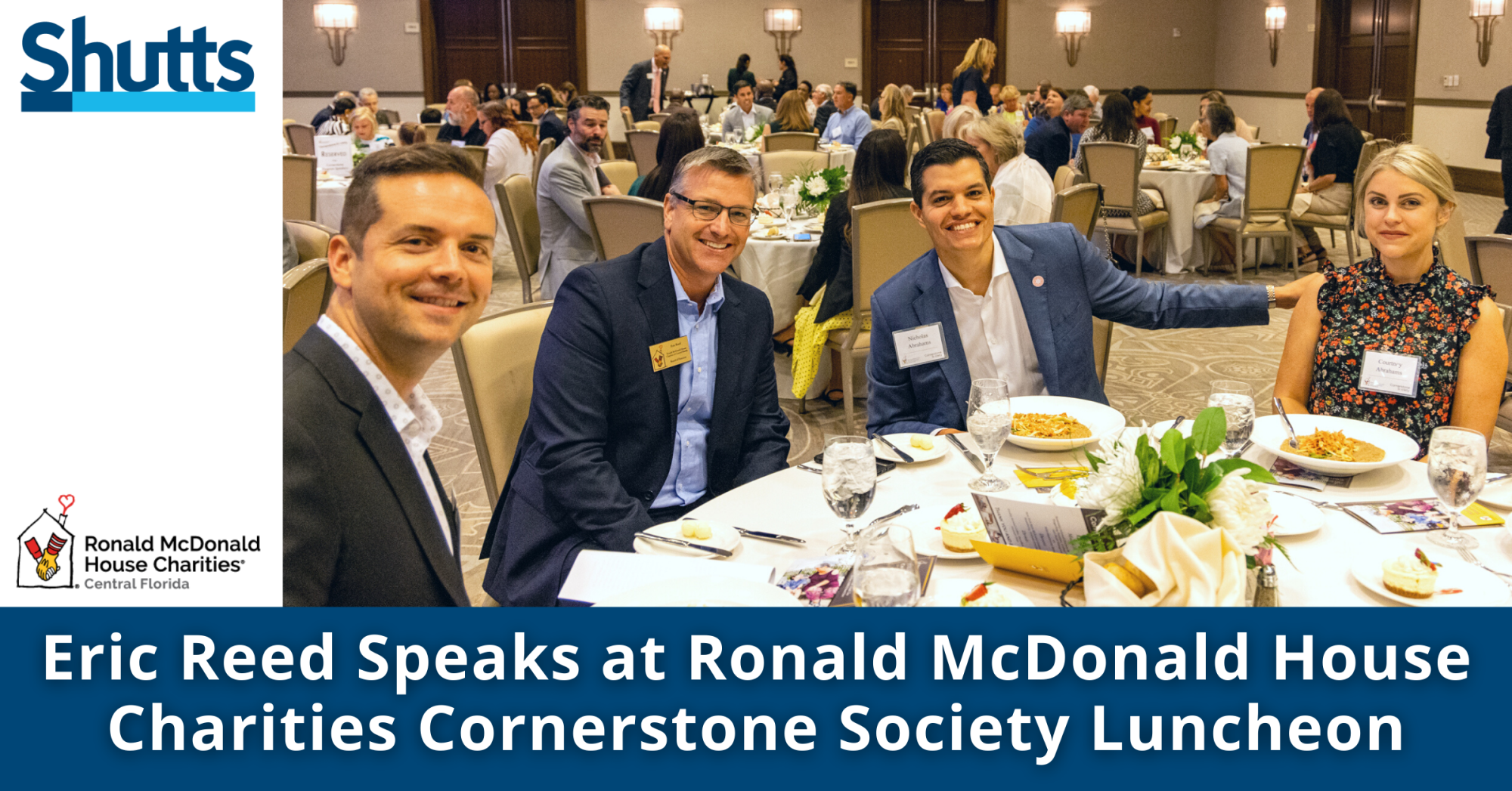 Eric Reed Speaks at Ronald McDonald House charities Cornerstone Society Luncheon