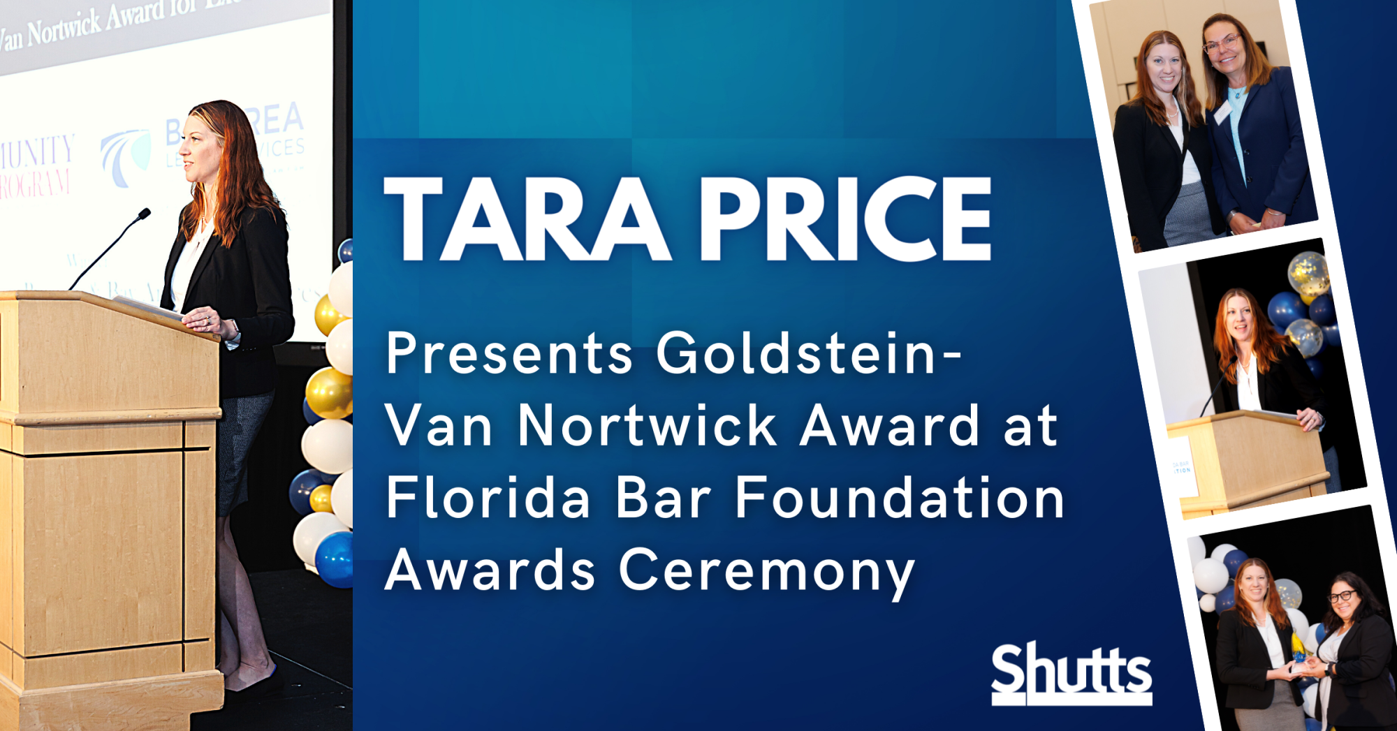 Tara Price Presents Goldstein-Van Nortwick Award at Florida Bar Foundation Awards Ceremony