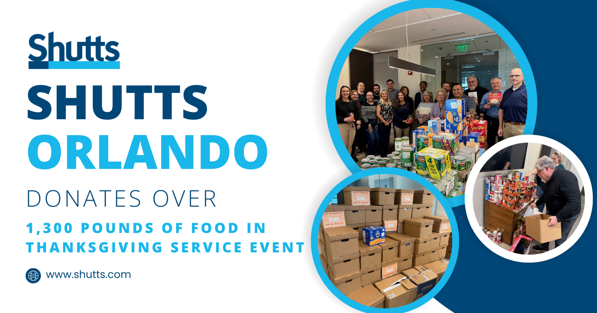 Shutts Orlando Donates Over 1,300 Pounds of Food in Thanksgiving Service Event