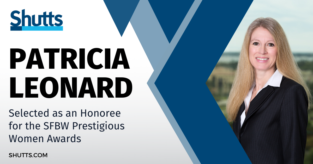 Patricia Leonard Selected as an Honoree for SFBW Prestigious Women Awards 