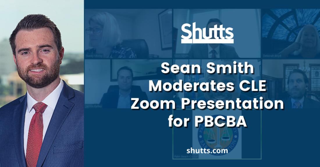 Sean Smith Moderates PBCBA Webinar