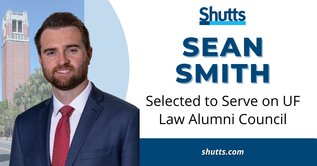 Sean Smith Selected to Serve on UF Law Alumni Council