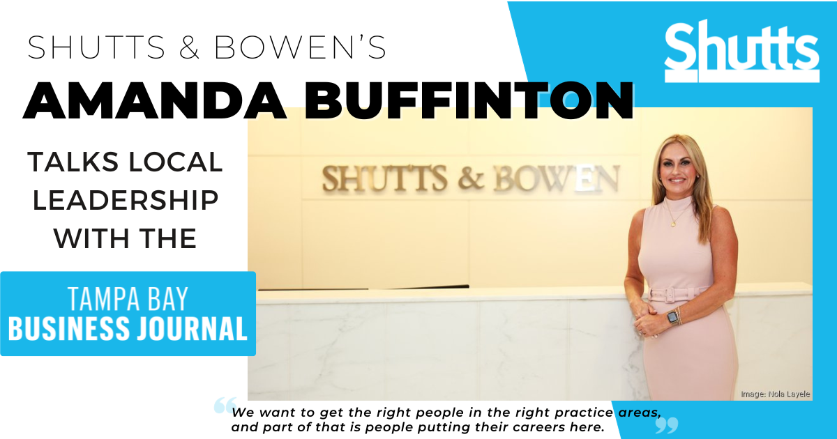 Amanda Buffinton Talks Local Leadership with the Tampa Bay Business Journal