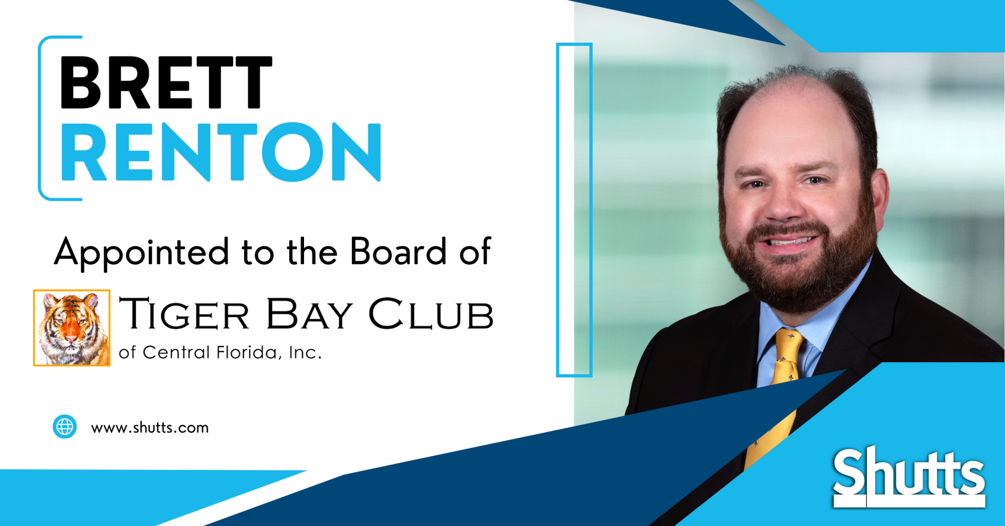 Brett Renton Appointed to the Board of Tiger Bay Club of Central Florida