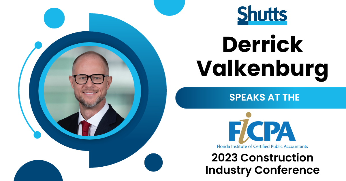 Derrick Valkenburg Speaks at FICPA 2023 Construction Industry Conference