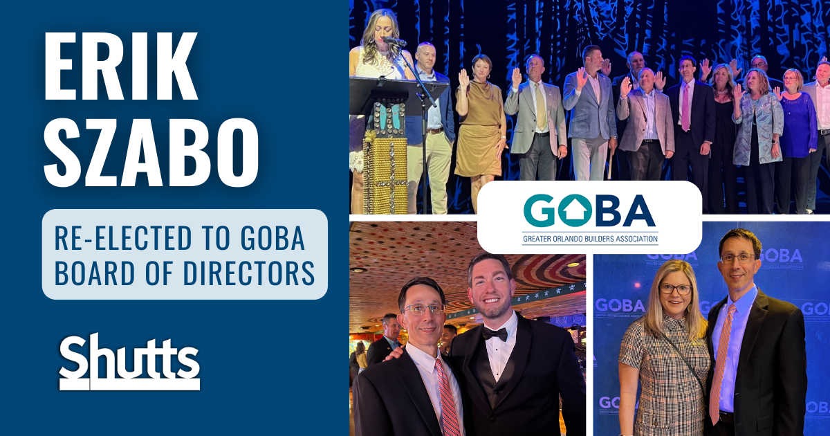 Erik Szabo Re-Elected to GOBA Board of Directors