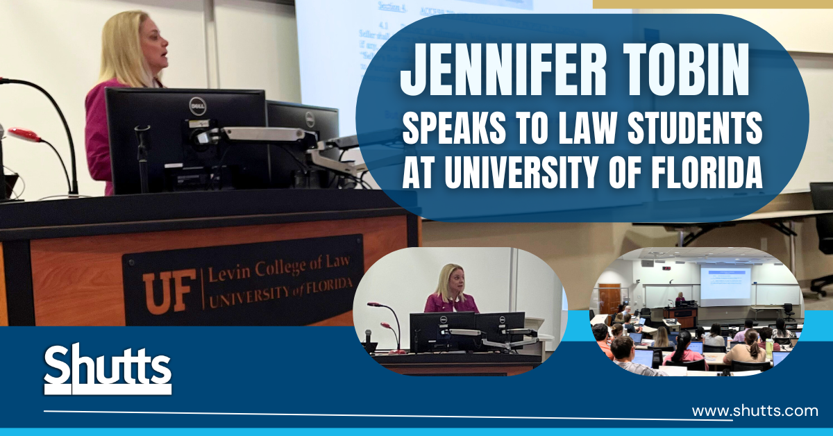 Jennifer Tobin Speaks to Law Students at University of Florida