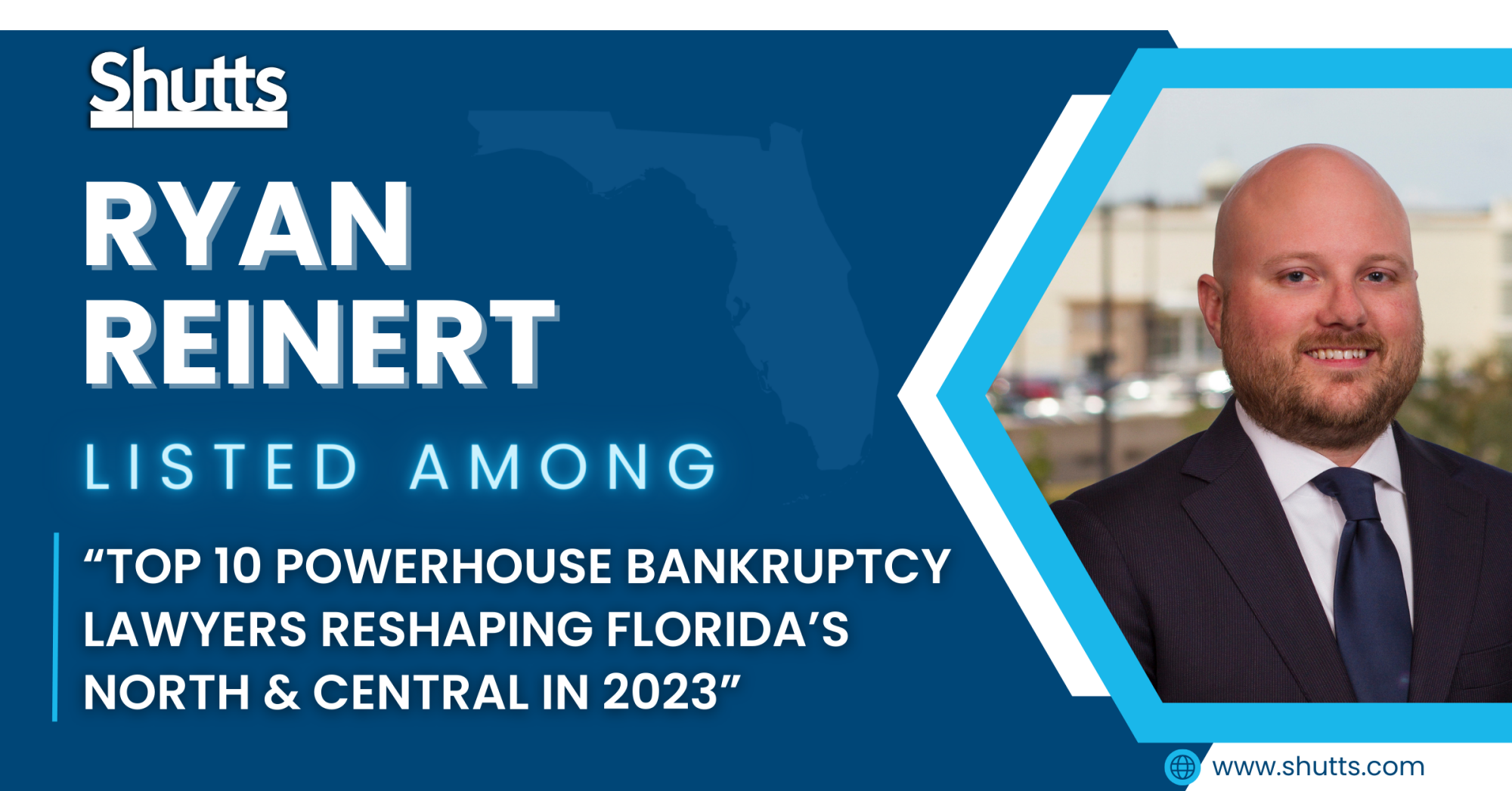 Ryan Reinert Listed among “Top 10 Powerhouse Bankruptcy Lawyers Reshaping Florida’s North & Central in 2023”