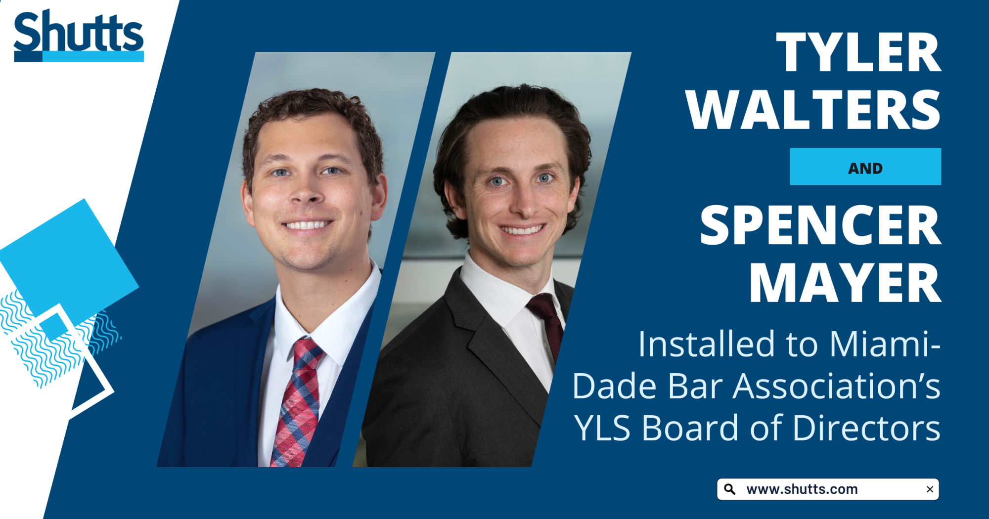 Tyler Walters and Spencer Mayer Installed to Miami-Dade Bar Association’s YLS Board of Directors