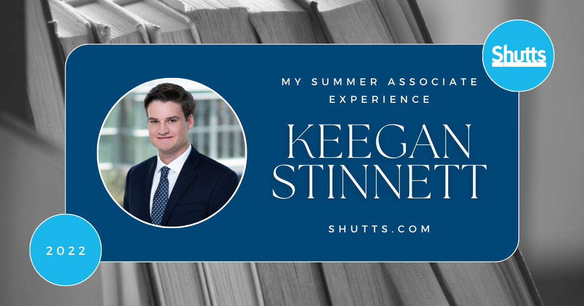 My Summer Associate Experience: Keegan Stinnett