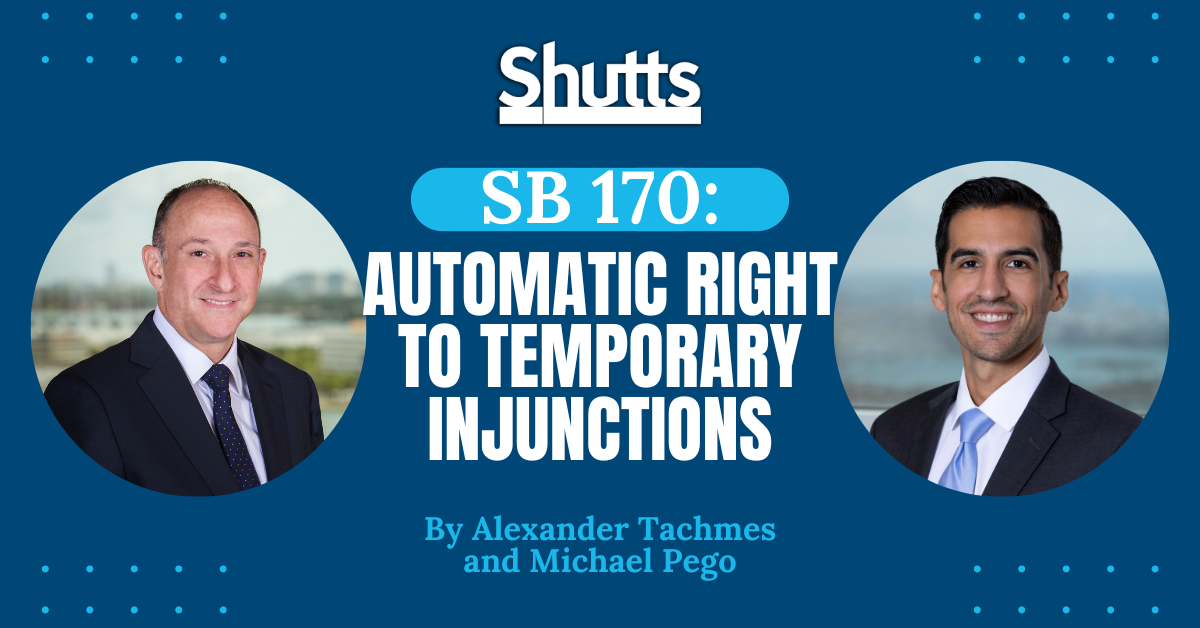 SB170: Automatic Right to Temporary Injunctions