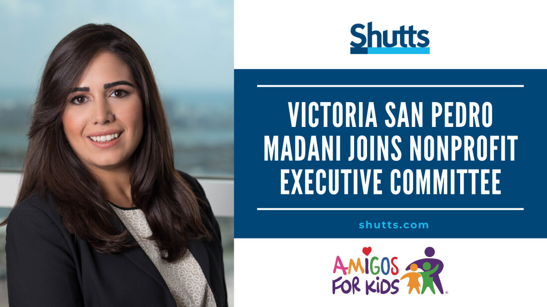Victoria San Pedro Madani Joins Nonprofit Executive Committee